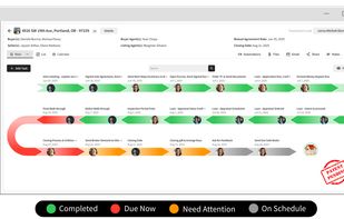 Trackxi single transaction view displaying detailed information, tasks progress, and status of a real estate transaction for efficient deal management.