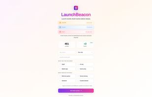 Tractiony hosted landing page