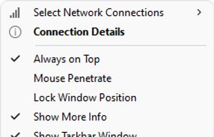 Main (floating) window options