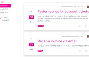 View the top voted feedback at a glance