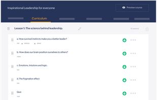 Tailor your course curriculum.