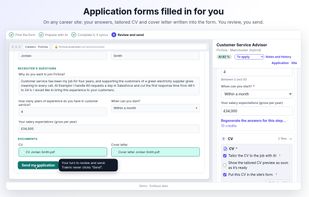 Application forms filled in for you on any career site