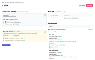 Ongoing release of an Android app being deployed to the Play Store