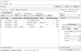 Make transactions files importable