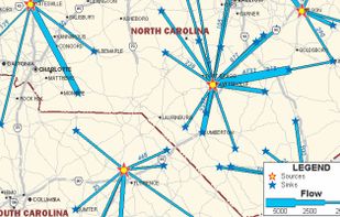 Matching problems try to find the best one-to-one matching between two groups of objects where there is some quantitative measure to be minimized or maximized. For example, you can efficiently assign work to service centers.