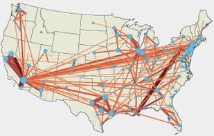 Trip distribution models are used to predict the spatial pattern of trips or other flows between origins and destinations. Models similar to those applied for trip distribution are often used to model commodity flows, retail trade, and store patronage.