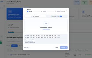 Transcribe file