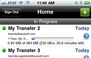 TransferBigFiles.com screenshot 2