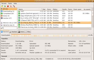 Transmission Remote GUI screenshot 2