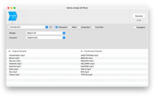 Change case or apply other conversions.