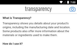 Transparency screenshot 1