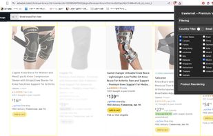 Products are filtered based on country.  All products are still able to be selected.