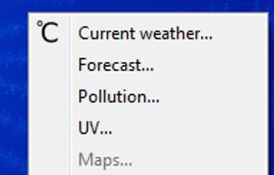 Tray Weather screenshot 1
