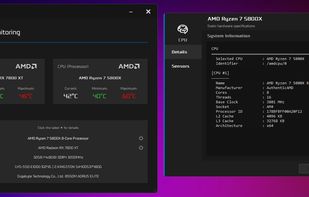 Main Window & Hardware Information Dialog (CPU)