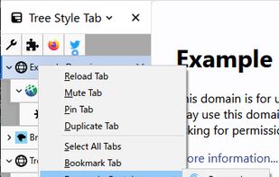 Tree Style Tab screenshot 1