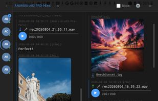 Tablet layout - Private chat and Common Feed