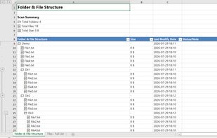 Excel report