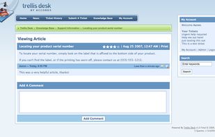 Viewing a knowledgebase article