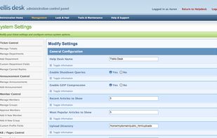 Modifying system settings