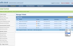 Viewing my ticket list