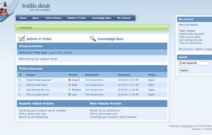 Helpdesk front page