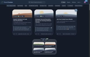 Ideas feed with source snippets, signal counts, and related problems.