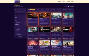 Screenshot of the Games page, showing detailed filter to find trending games across tags and filters with many sorting options.