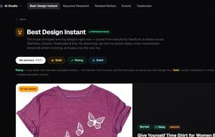 Best Design Instant: the top winning designs for a keyword, ranked and scored.