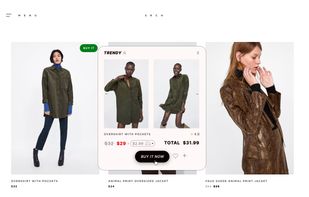 Trendy on shopping website