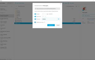 Securely share anything within the company, or with clients and contractors.