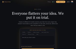 Homepage: put your idea on trial before a jury of AI models