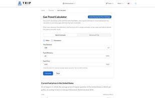gas travel calculator