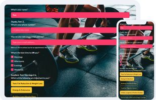 Example of a registration form in a classic experience.