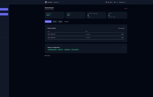 Main dashboard with sites and audit overview