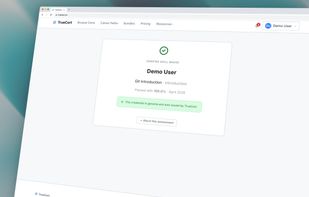 Each credential is verifiable by anyone through a shareable link, with no login required.