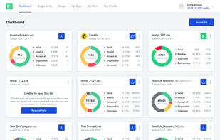 Bulk email verification