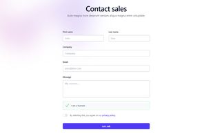Contact Form Sample