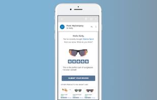 Our smart review requests help you get more reviews with our in-email form. 