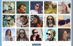 Display your customer photos in a Gallery to be placed anywhere on your site. 