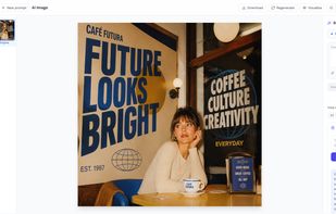 AI carousel/post generation con caption.