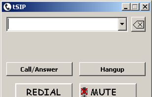 tSIP 0.2.00 - customized GUI with reduced size