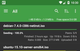 tTorrent screenshot 1