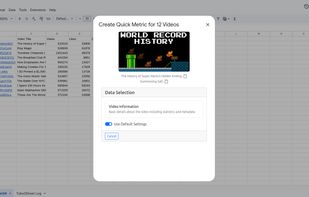 Quick Metrics for videos and channels