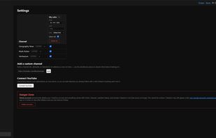 The settings menu, manage your subscriptions.