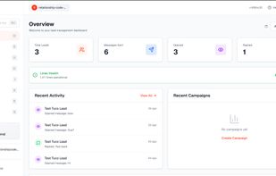 Screenshot of app home page 