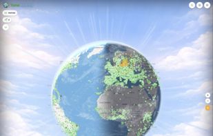 Globe with live radio stations