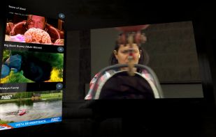 On Meta Quest, several screens float in your room, in passthrough.