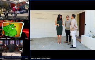 Four programmes at once, from the demo playlist and Plex.