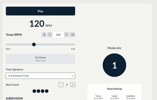 Tuneonmusic Metronome screenshot 1