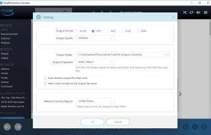 customize output settings